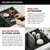 33&rdquo; Undermount 16 Gauge Workstation Kitchen Sink Double Bowl with WorkFlow&trade; Ledge and Accessories